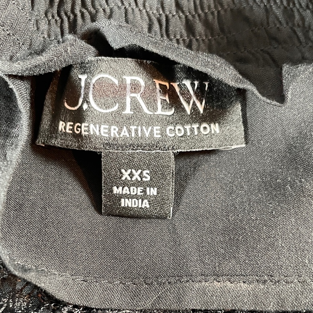 J.Crew Scotty Lace Inset Dress in Black Cotton Poplin - XXS - Picture 7 of 16